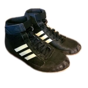 Adidas Black Wrestling Shoes with White Stripes